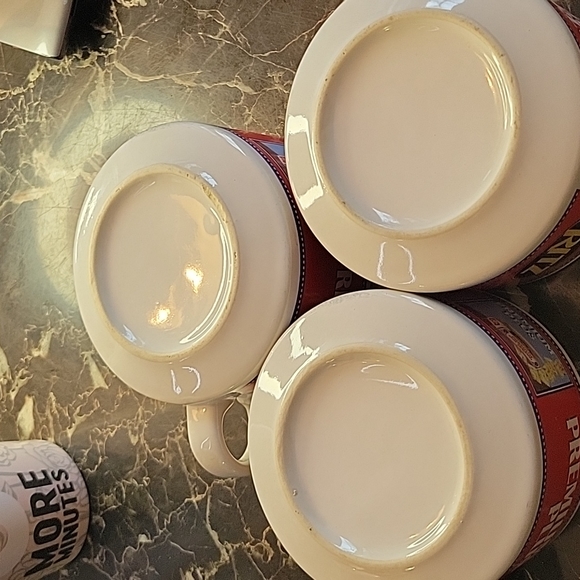 Lot 3x Vintage premium Plus RitZ crackers primo soup mugs cup - Picture 7 of 10